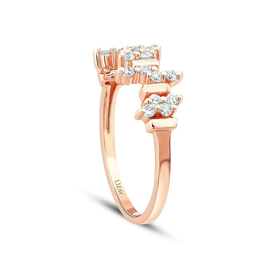 0,28 ct. Diamant Asymmetrisch Trend Ring