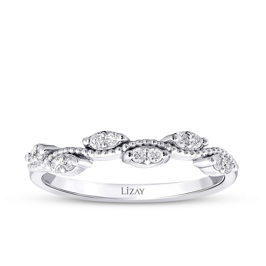 0,14 ct. Diamant Welle Detailreiches Trend Ring