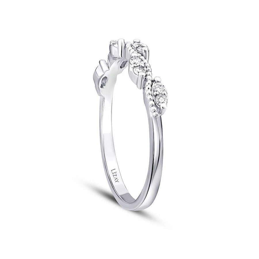 0,14 ct. Diamant Welle Detailreiches Trend Ring