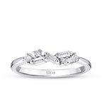 0,16 ct. Diamant Asymmetrisch Trend Ring