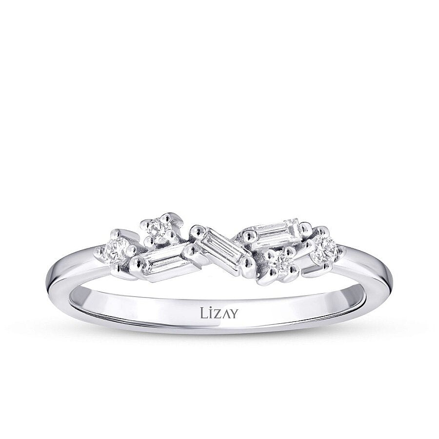 0,16 ct. Diamant Asymmetrisch Trend Ring