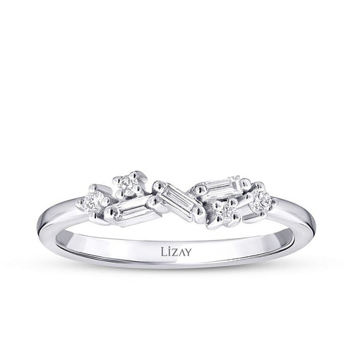 0,16 ct. Diamant Asymmetrisch Trend Ring