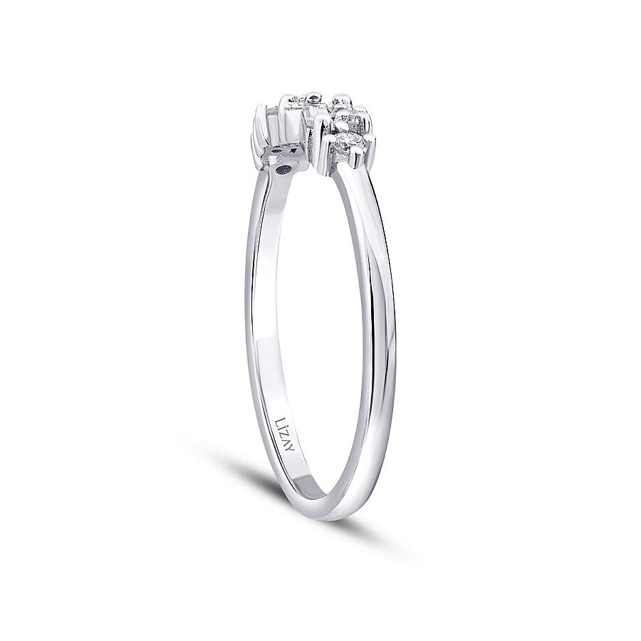 0,16 ct. Diamant Asymmetrisch Trend Ring