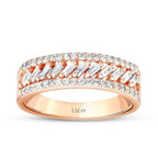 0,45 ct. Diamant Baguette Detailreiches Trend Ring