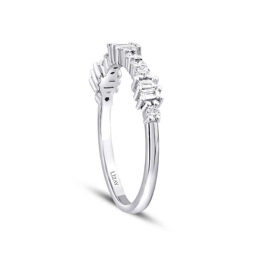 0,34 ct. Diamant Baguette Detailreiches Ring