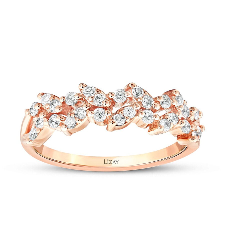 0,35 ct. Diamant Doppelter Steinreihe Trend Ring
