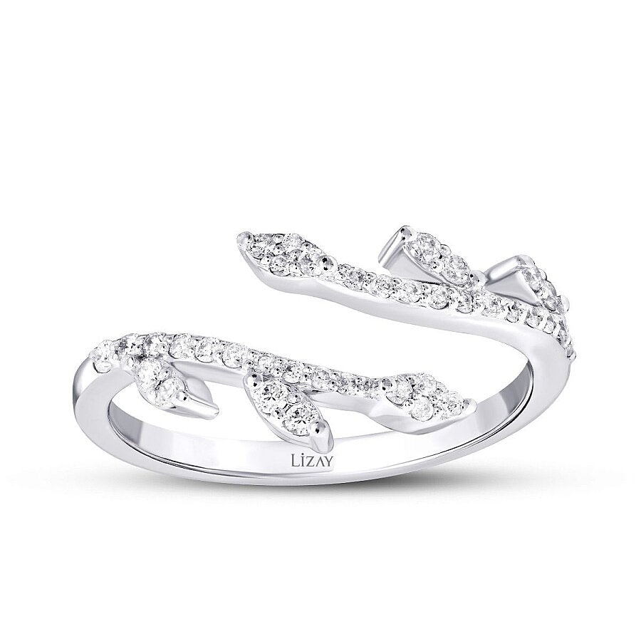 0,26 ct. Diamant Tropfen Gemustert Ring