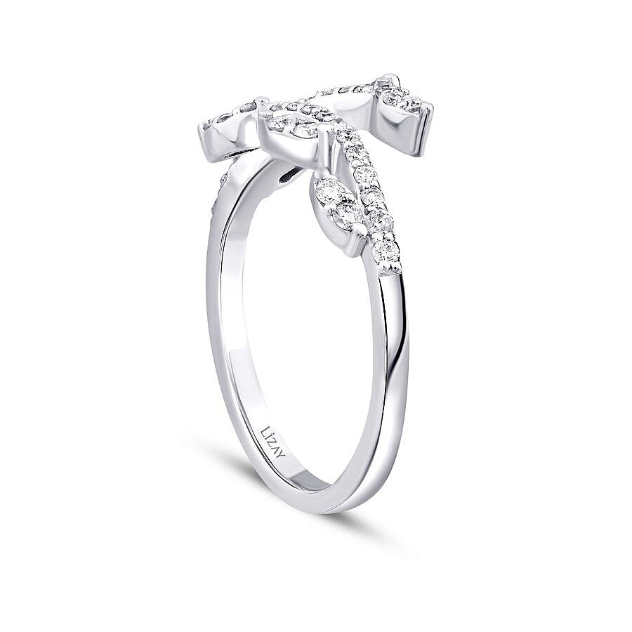 0,26 ct. Diamant Tropfen Gemustert Ring