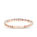 0,07 ct. Diamant Twist Detailreiches Ring