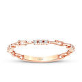 0,07 ct. Diamant Detailreicher Ketten-Ring aus Gold
