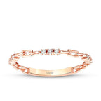 0,07 ct. Diamant Detailreicher Ketten-Ring aus Gold
