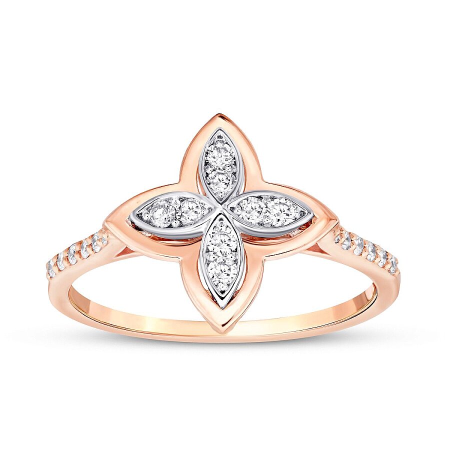 0,22 ct. Diamant Blume Ring