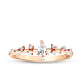 0,22 ct. Diamant Tropfen Solitärring