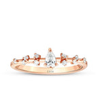 0,22 ct. Diamant Tropfen Solitärring