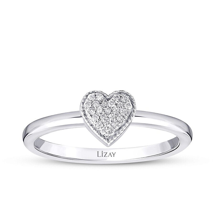 0,09 ct. Diamant Herz Ring