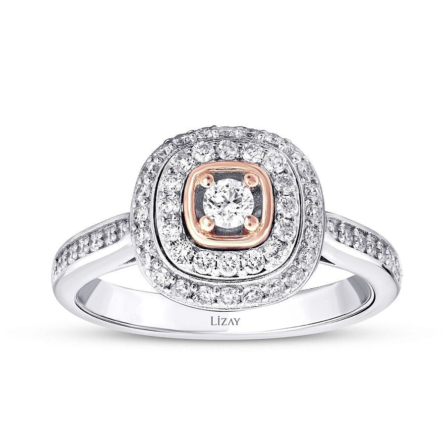 0,60 ct. Diamant Zweifarbig Ring