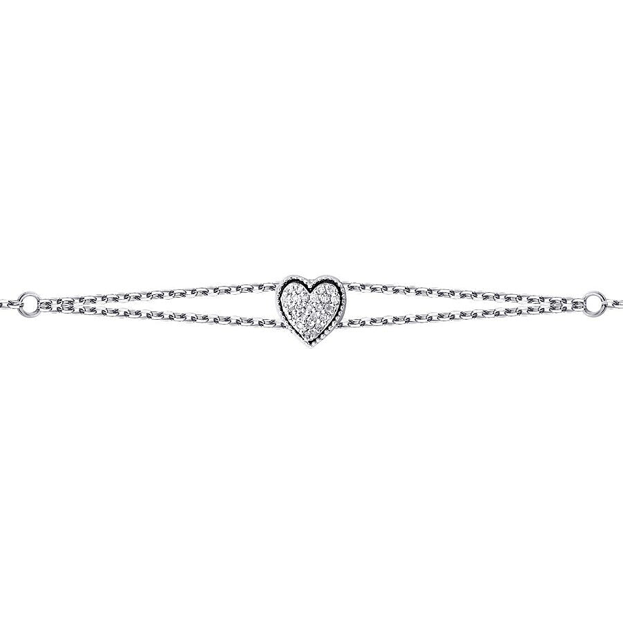 0,09 ct. Diamant Herz Armband