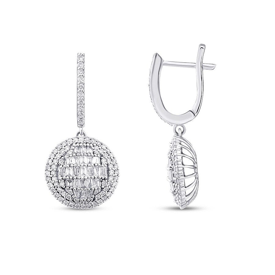 1,12 ct. Diamant Baguette Stein Brillant Ohrringe