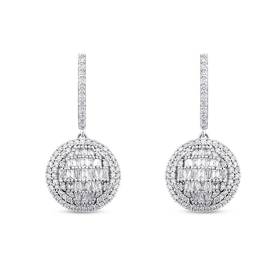 1,12 ct. Diamant Baguette Stein Brillant Ohrringe