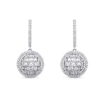 1,12 ct. Diamant Baguette Stein Brillant Ohrringe