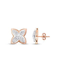 0,28 ct. Diamant Blume Ohrringe
