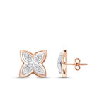 0,28 ct. Diamant Blume Ohrringe