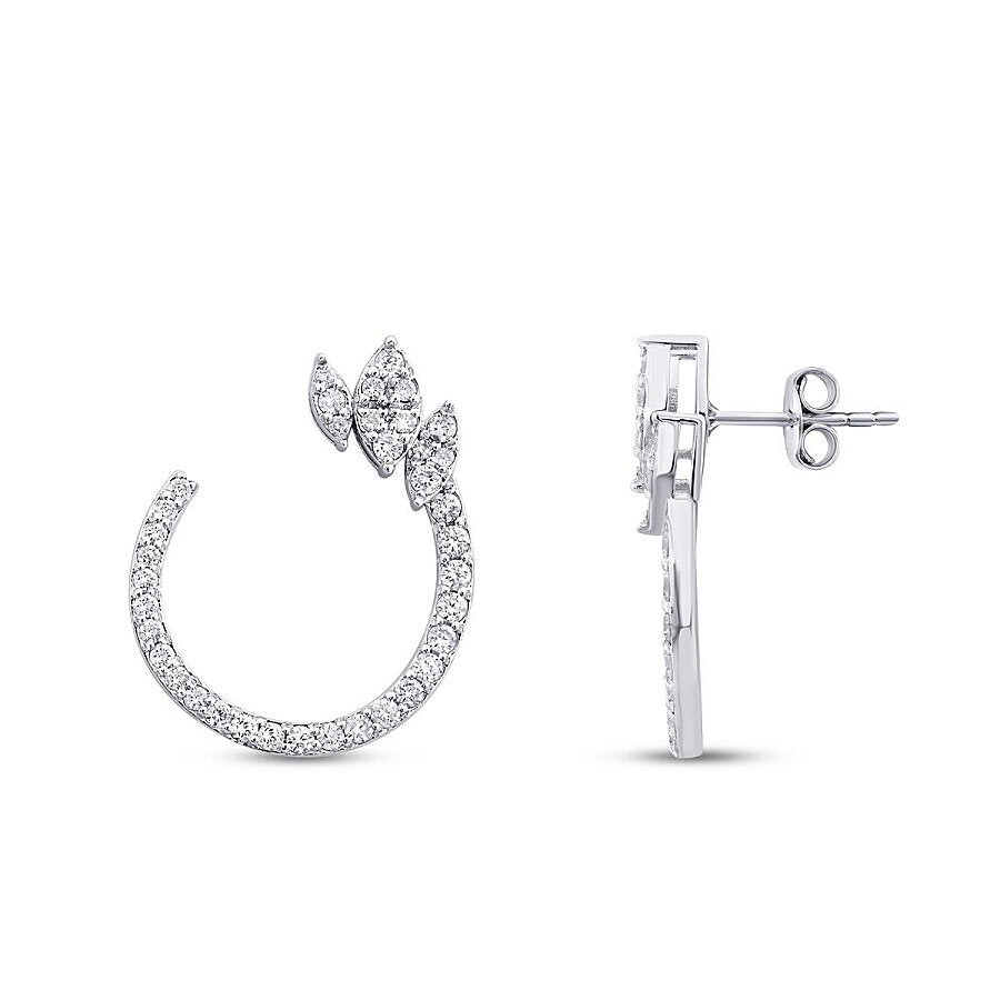1,04 ct. Diamant Brillant Detailreiches Ohrringe