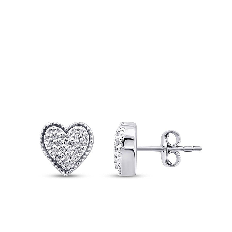 0,16 ct. Diamant Herz Ohrringe