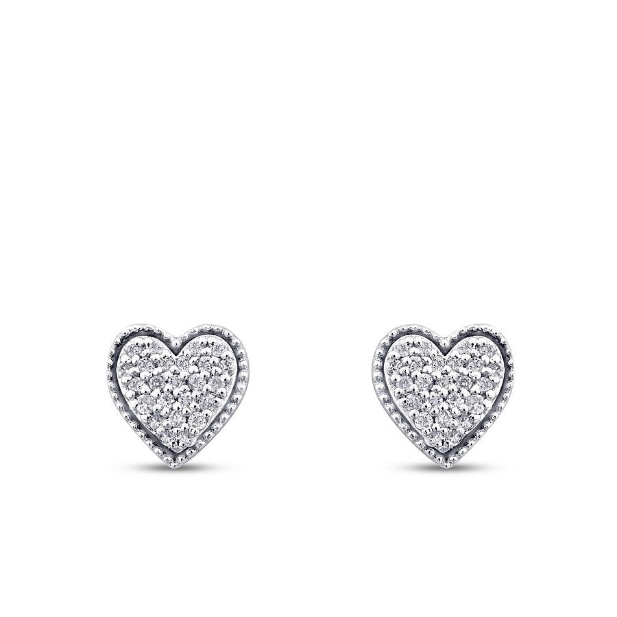 0,16 ct. Diamant Herz Ohrringe