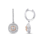1,09 ct. Diamant Zweifarbig Ohrringe