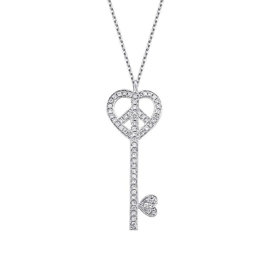 0,21 ct. Diamant Schlüssel Trend Halskette