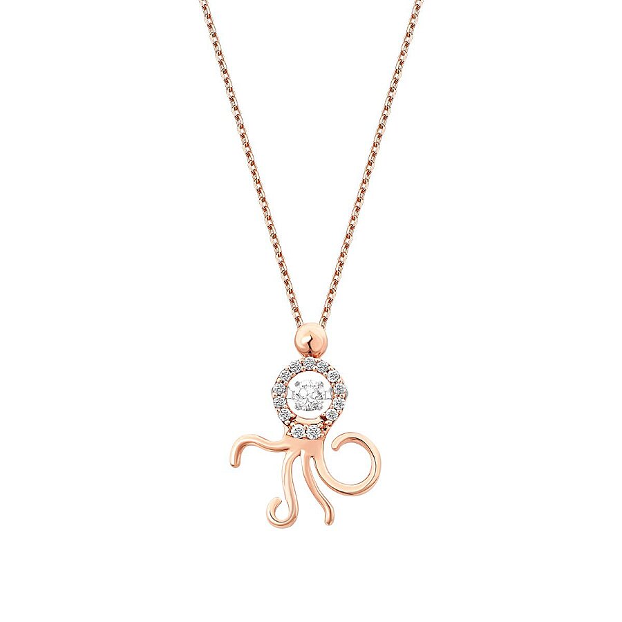 0,15 ct. Diamant Oktopus Trend Halskette