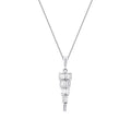 0,32 ct. Diamant Baguette Stein Hängende Halskette