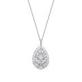 2,40 ct. Diamant Baguette Stein Tropfen Halskette
