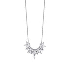 0,13 ct. Diamant Dreieck Detailreiches Trend Halskette