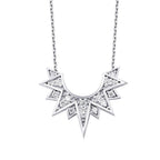 0,13 ct. Diamant Dreieck Detailreiches Trend Halskette
