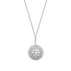 0,51 ct. Diamant Baguette Stein Brillant Halskette
