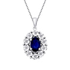 0,59 ct. Diamant Effect Saphir Trend Halskette