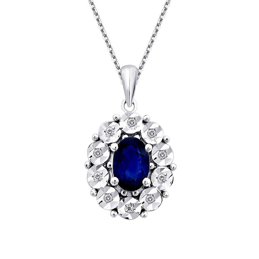 0,59 ct. Diamant Effect Saphir Trend Halskette