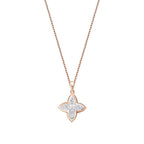 0,14 ct. Diamant Blume Halskette
