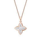 0,14 ct. Diamant Blume Halskette
