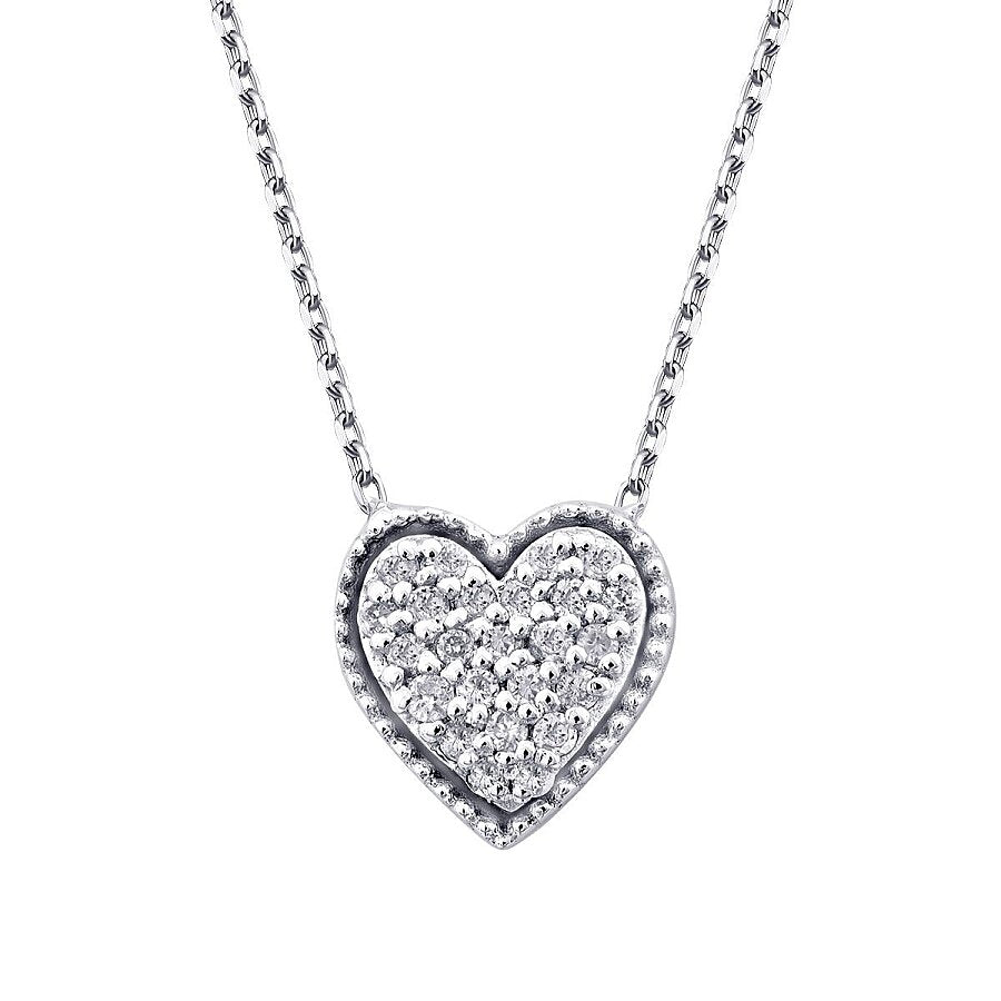 0,09 ct. Diamant Herz Halskette