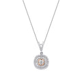 0,52 ct. Diamant Zweifarbig Halskette
