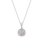 0,52 ct. Diamant Zweifarbig Halskette