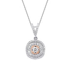 0,52 ct. Diamant Zweifarbig Halskette