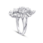 1,91 ct. Diamant Baguette Stein Tropfen Ring