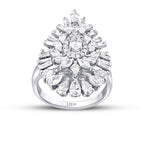 1,91 ct. Diamant Baguette Stein Tropfen Ring