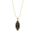Herren-Halskette mit Schwert-Anhänger und Onyx aus Gold