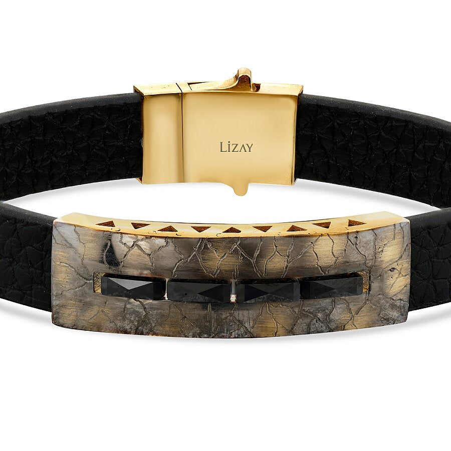 Herrenarmband im Distressed-Look aus Gold