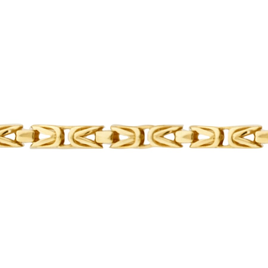 Herrenarmband mit Königskette und Stein aus Gold